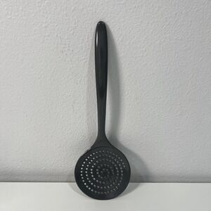 VTG Hutzler Black Charcoal Melamine Strainer Ladle Skimmer Slotted Spoon